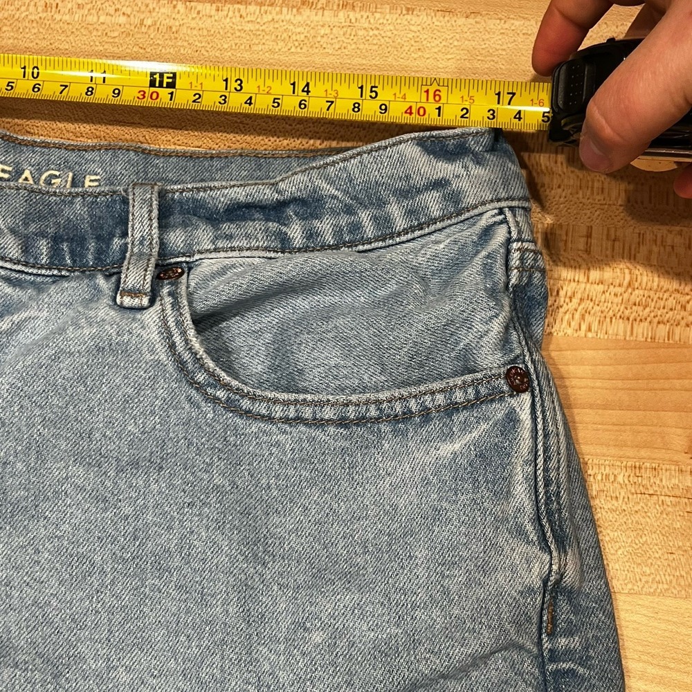 American Eagle Outfitters Jean Shorts High Rise Baggy, Women's Size 12 - Picture 5 of 10
